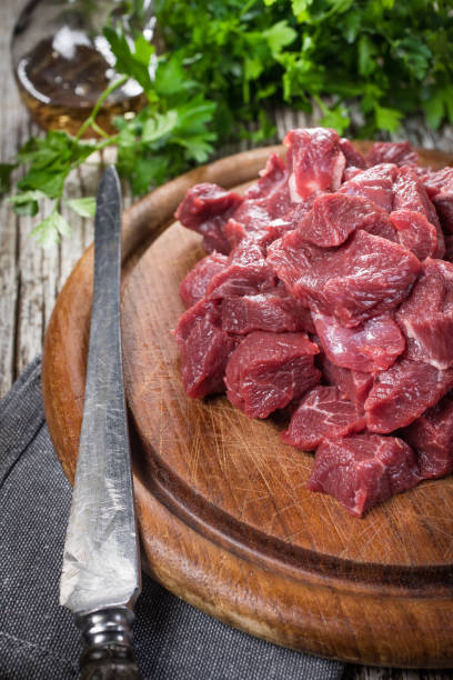 istock Beef stew prepared on a chopping board. 2198039774