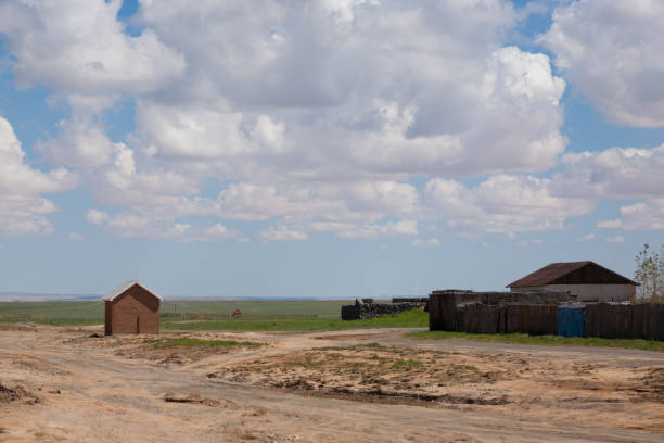 istock Bulgan town buildings view, Mongolia 2198040110