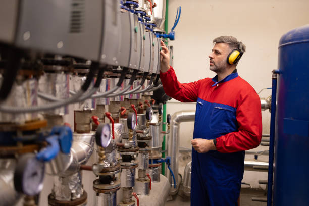 istock The engineer working on a system inspection at the heating plant 2198043900