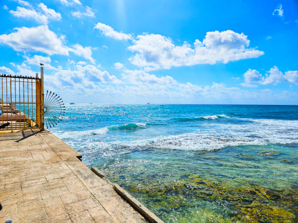 istock Ferry Dock on the Mexican Caribbean Sea 2198045261
