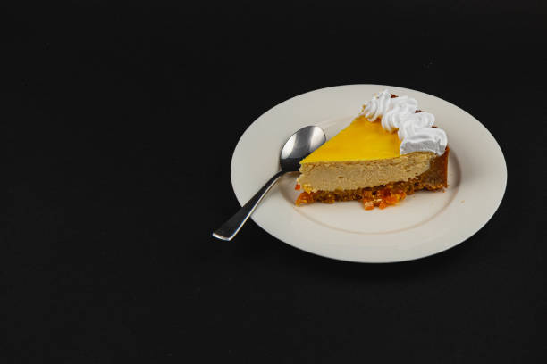 istock Indulging in creamy orange cheesecake with rich espresso coffee delight 2198053145