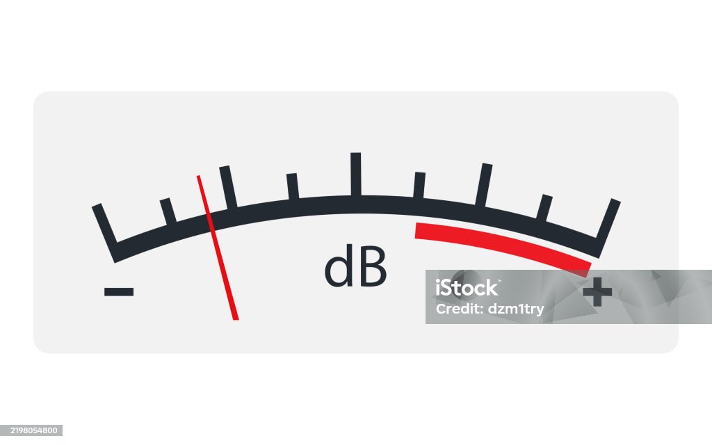 Db Sound Chart Vector Decibel Meter Scale Stock Illustration - Download Image Now - Chart ...