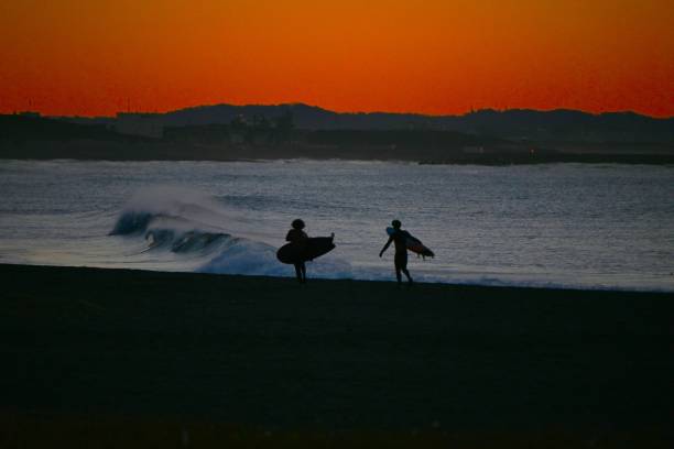 istock A scene of dawn on a Japanese beach. 2198057938