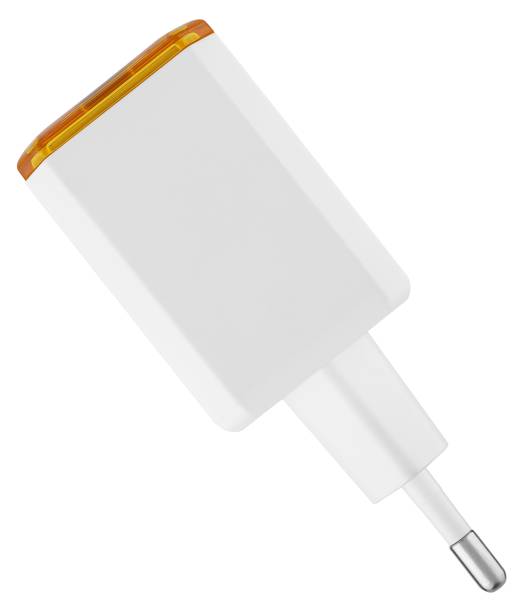 istock Compact charger for phones and gadgets, on a white background in insulation 2198064392