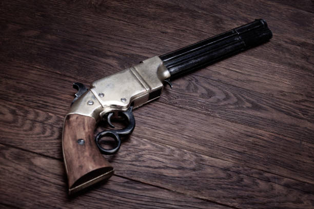 istock Old West vintage weapon - Volcanic Repeating Pistol 2198074556