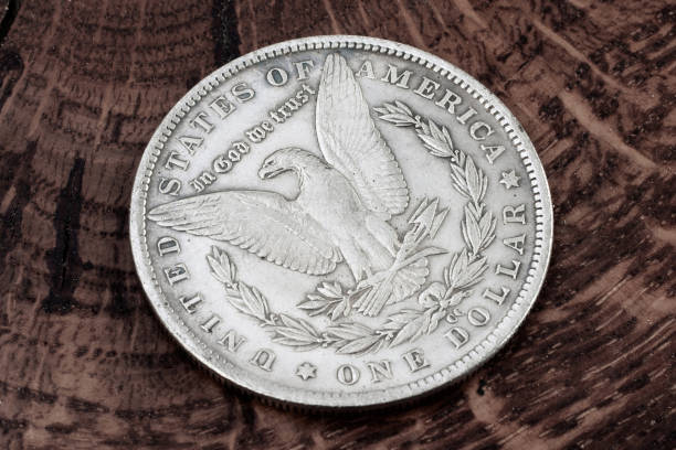 istock Old USA US silver dollar coin 2198074999