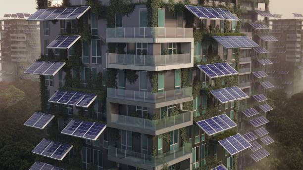 istock Solar Panel In Houses Intertwined With Nature 2198077716