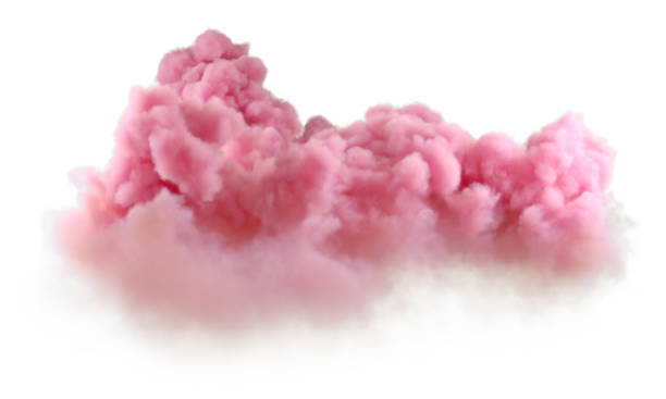 istock Pink fantasy cloud realistic atmosphere isolated on white background 3D rendering 2198081640