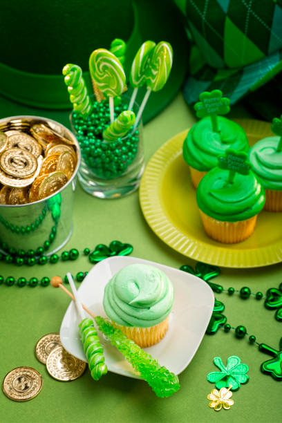 istock St. Patricks Day party with green cupcake and candy 2198082267