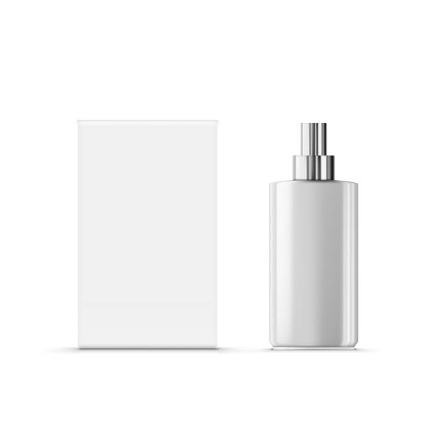 istock Blank White Box with Cosmetic Cream Jar or Nail Polish Bottle Mockup Vector 2198092785