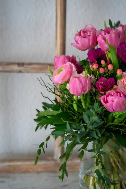 istock Vibrant Pink Tulip Bouquet 2198093185