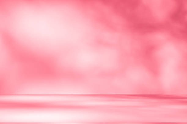 istock Wall interior background, studio, and backdrops show products. with shadow from window color white and pink light. background for text insertion and presentation of product 2198094384