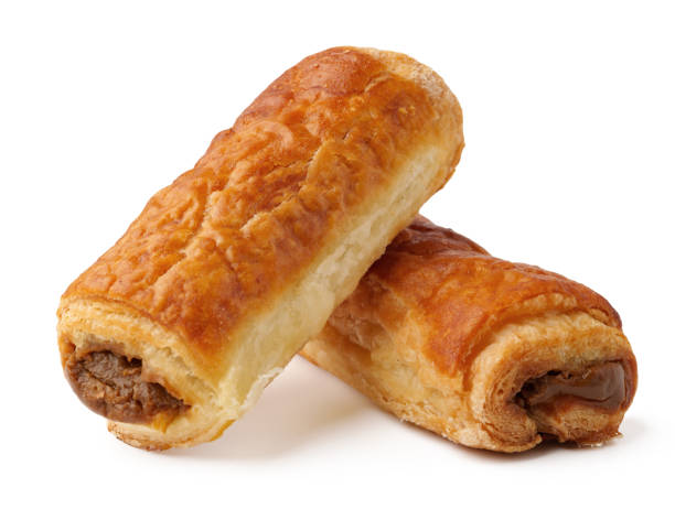 istock Freshly baked pastries with rich chocolate filling displayed on a clean surface 2198104152