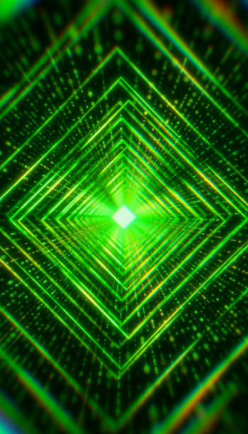 istock Illustation of squares in a tunnel. 2198108891