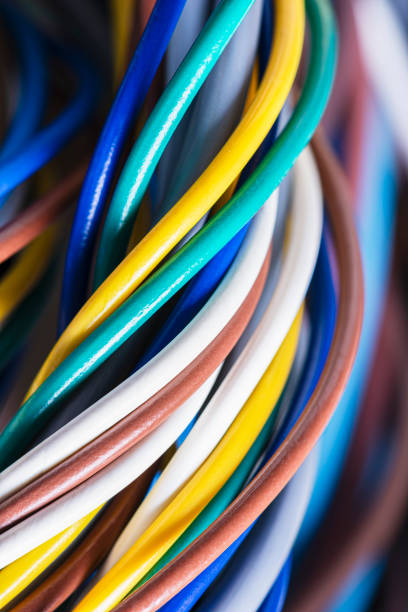 istock Bundles of colorful wires and electrical cables 2198112182