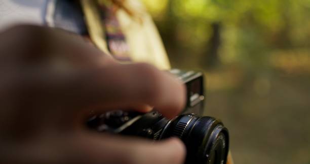 istock The woman adjusts the camera 2198113270