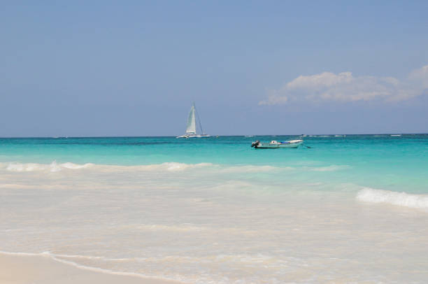 Cancun, Mexico-May 16, 2013: People all know the great Mayan Civilization ruins in Mexico and the only seadide Tulum ruins is in Cancun. But to my surprise, there is an amazingly beautiful beach below the Tulum ruins. Here is the gorgeous images of the beach.