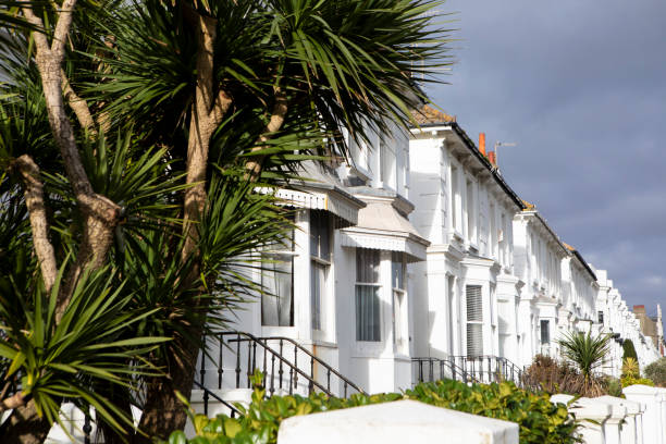 Traditional style residential buildings in the seaside town of Hove, England