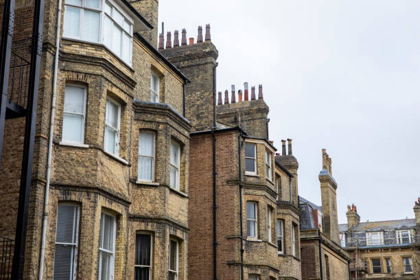 Traditional style residential buildings in the seaside town of Hove, England