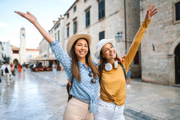 istock Joyful young adults exploring dubrovnik streets 2198115775