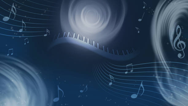 istock Image of music illustration,  piano and musical notes 2198120928