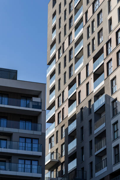 istock Modern facade of a residential complex building. Wroclaw, Poland 2198121138