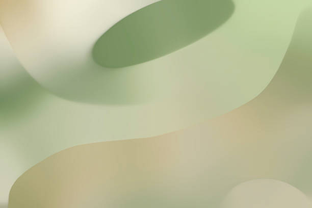 istock Soft green beige gradient on dynamic wave flowing, Art decor fluid line art wallpaper background. 2198121647
