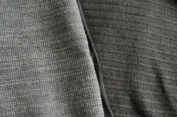 istock Closeup detail of grey fabric 2198121855