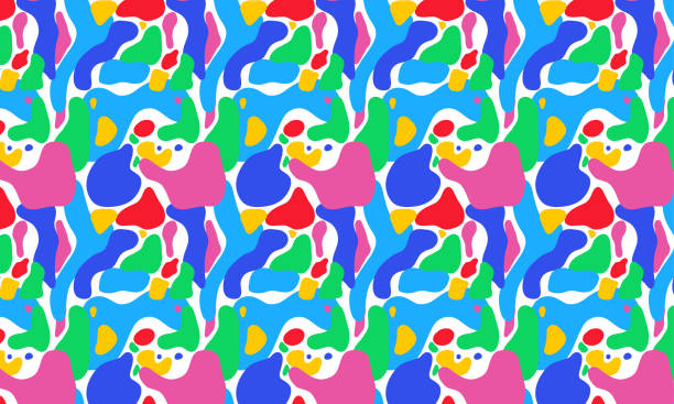 istock A vibrant and abstract pattern with fluid shapes in bold, contrasting colors. Perfect for creating modern and stylish designs for backgrounds, wallpapers, and textiles. 2198122843