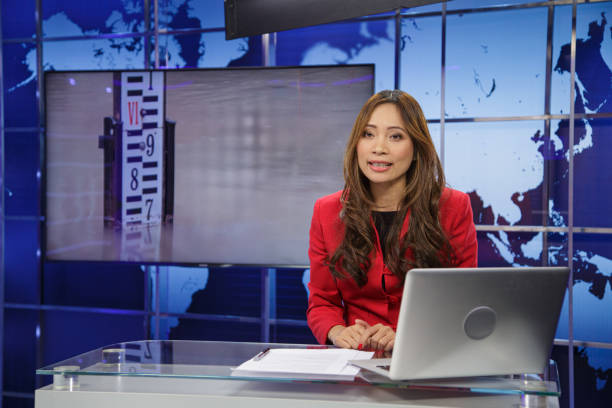 istock Female news anchor 2198130219