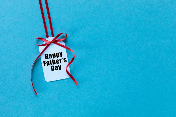 istock Father's Day Gift Tag on Blue Background 2198130562