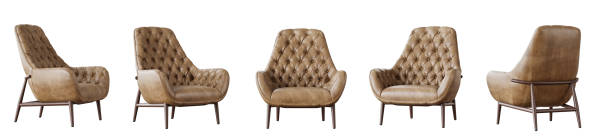 istock Armchair set isolated on white background. 3D render. 2198133915