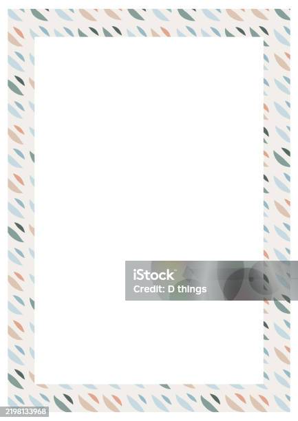 A4 Frame Design Color A4 Frame With Colorful Doodle Pattern Stock Illustration - Download ...