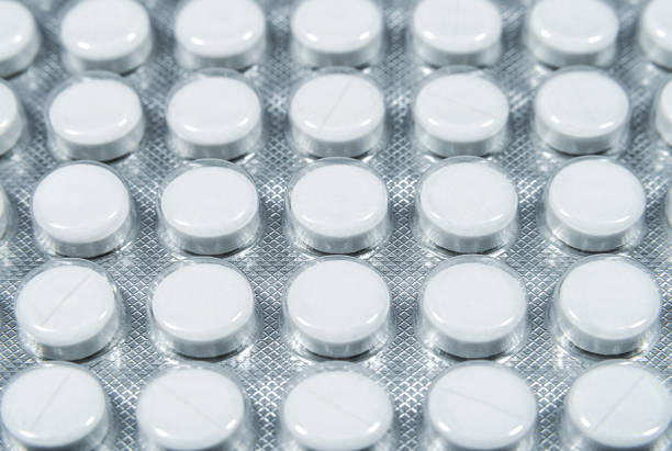 istock Blister pack of white round tablets 2198136641
