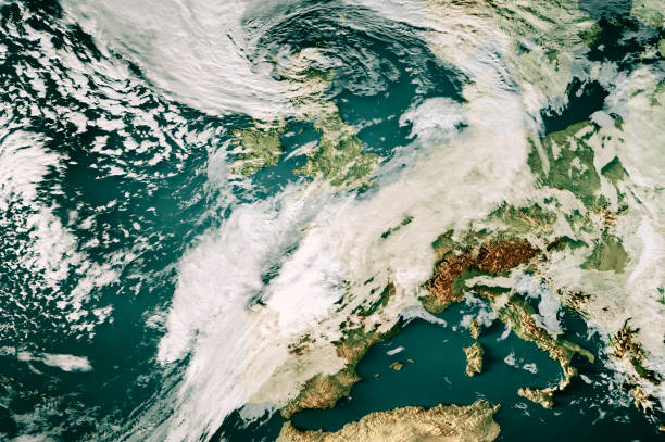 istock Storm Eowyn 2025 Cloud Map Western Europe 3D Render Color 2198137960