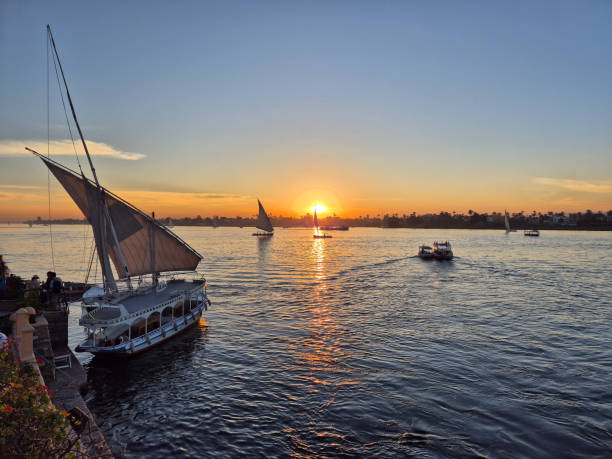 istock Beautiful Sunset over the River Nile in Luxor, Egypt. 2198144866