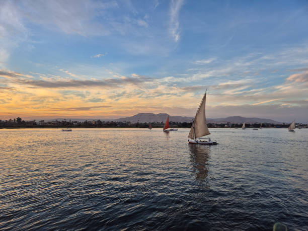 istock Beautiful Sunset over the River Nile in Luxor, Egypt. 2198144873