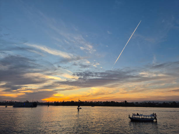 istock Beautiful Sunset over the River Nile in Luxor, Egypt. 2198144883