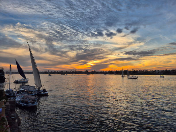 istock Beautiful Sunset over the River Nile in Luxor, Egypt. 2198144884