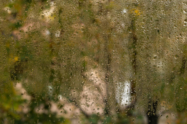wet glass abstract background. water drops