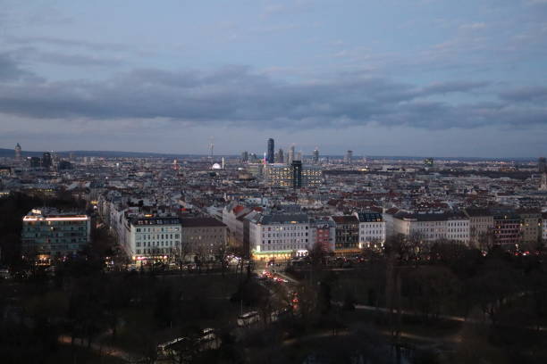 Vienna highway over the Danube river