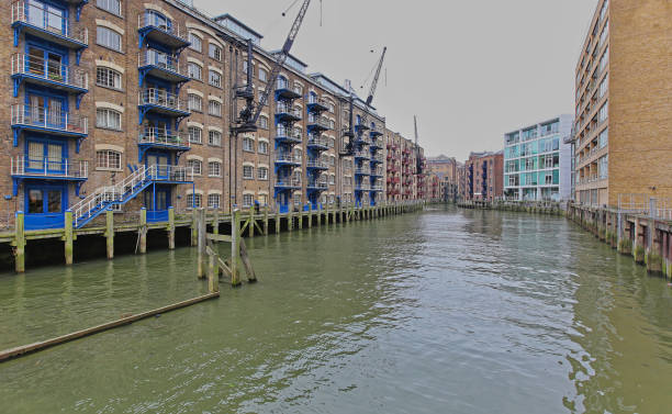 Converted Warehouse Buildings at Thames River Wharf in London