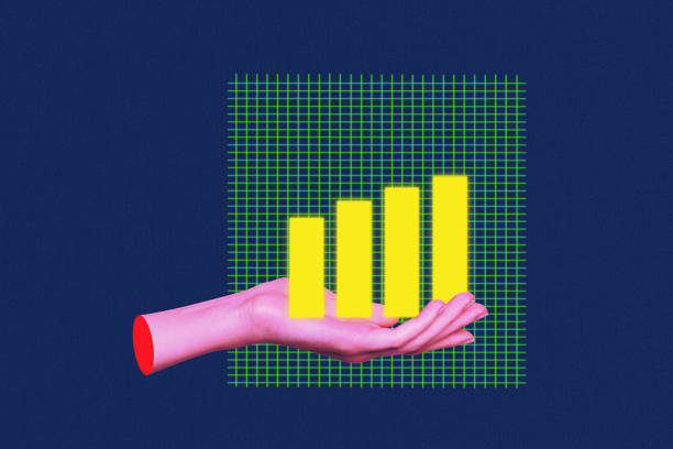 istock Creative design composite trend artwork collage of human hand hold graphics trader target business income budget visual space development 2198159846