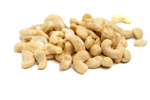 istock Pile of Cashew Nuts on White Background 2198160780