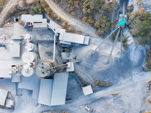 istock Sand and gravel crushing plant 2198163299