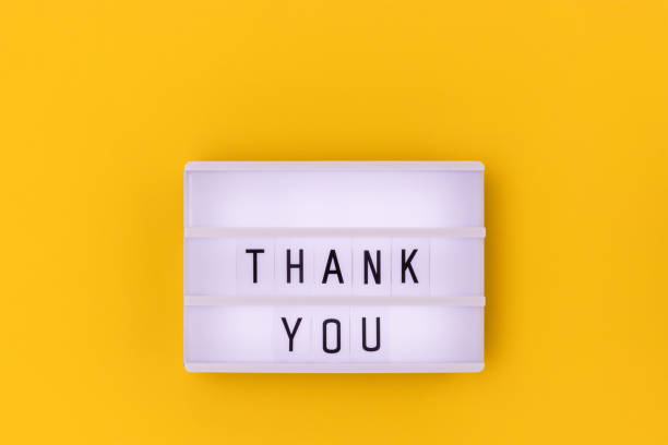 istock Quote Thank you. White lightbox with letters. 2198165362