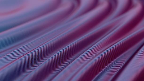 istock Abstract 3D waves with smooth flowing lines in blue and purple tones, creating a futuristic digital landscape. 2198169441