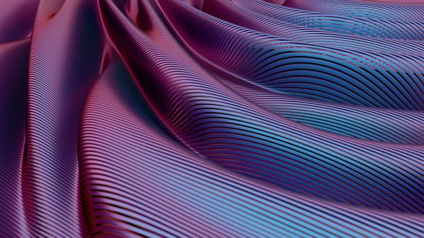istock Abstract 3D waves with smooth flowing lines in blue and purple tones, creating a futuristic digital landscape. 2198169804