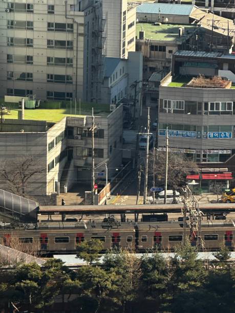 istock Train line among the city town 2198173904