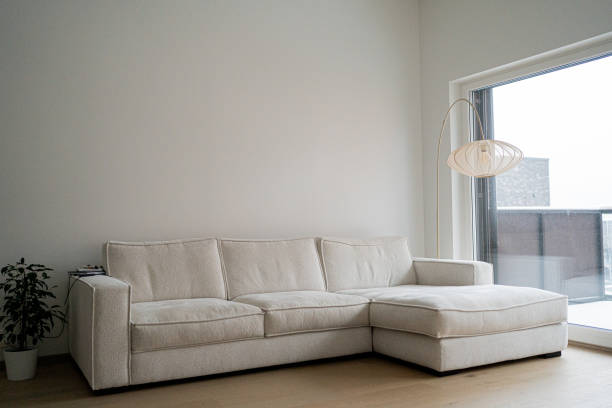 istock Modern living room with sofa and lamp 2198176988